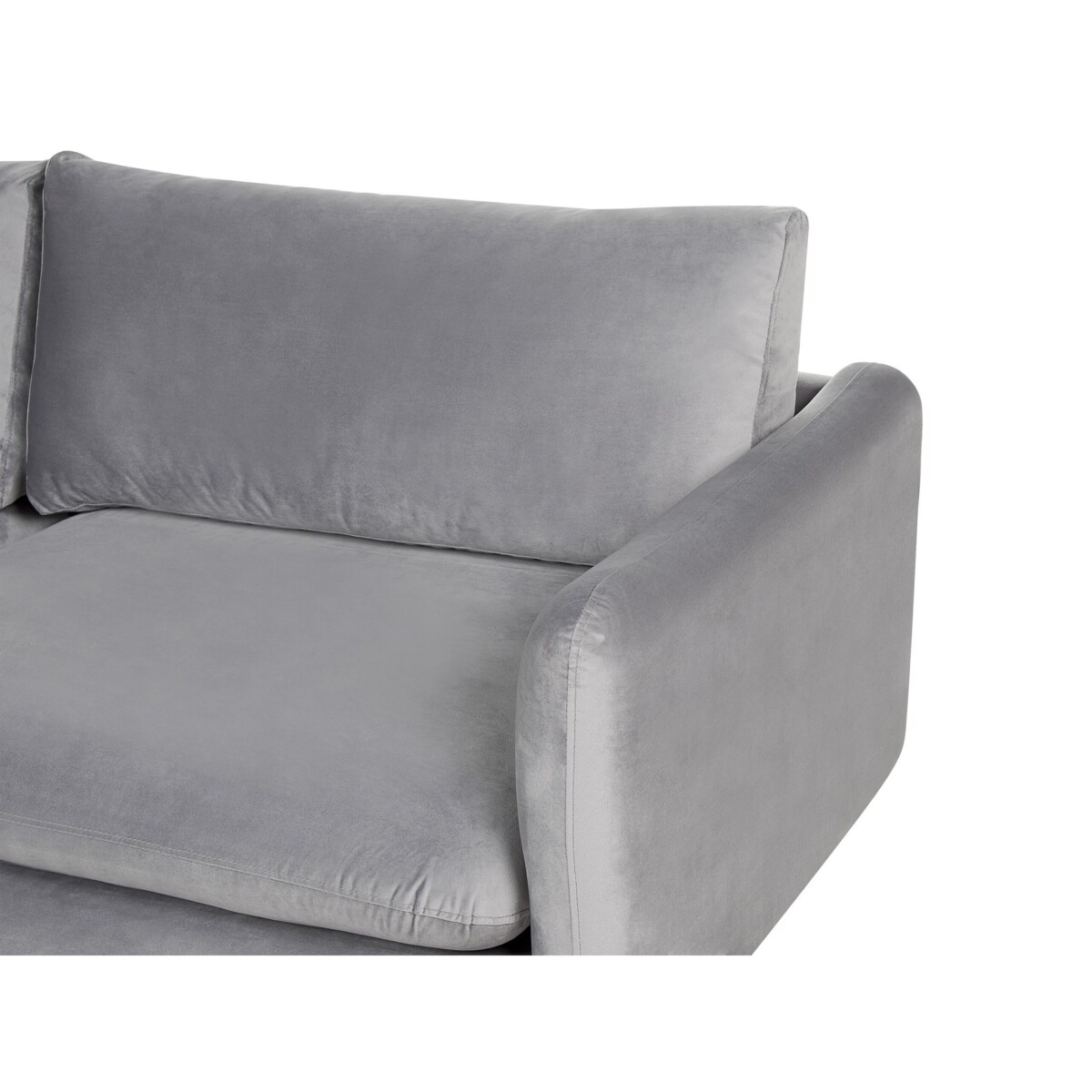 Sofa welurowa 3-osobowa szara VINTERBRO