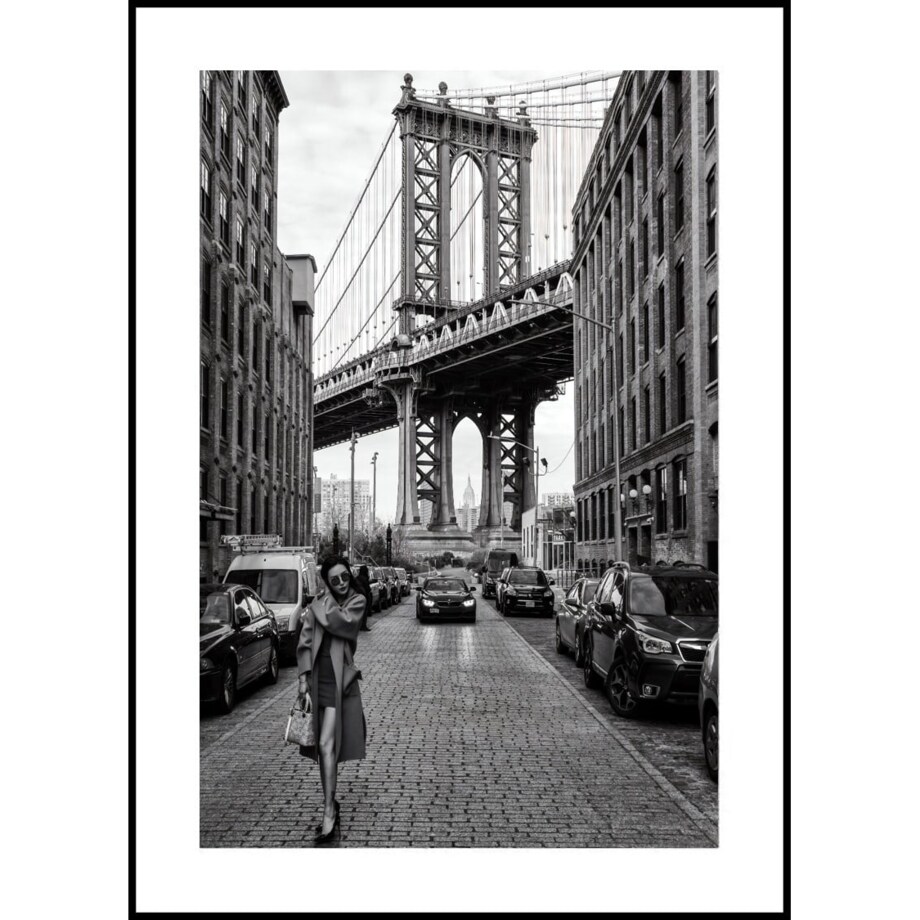 Poster Story, Plakat, Obraz - Spacer po Brooklyn Bridge, wymiary 70 x 100 cm