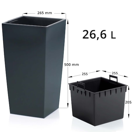 Donica Ogrodowa Do Domu Kwadratowa Duża Wysoka 50 cm