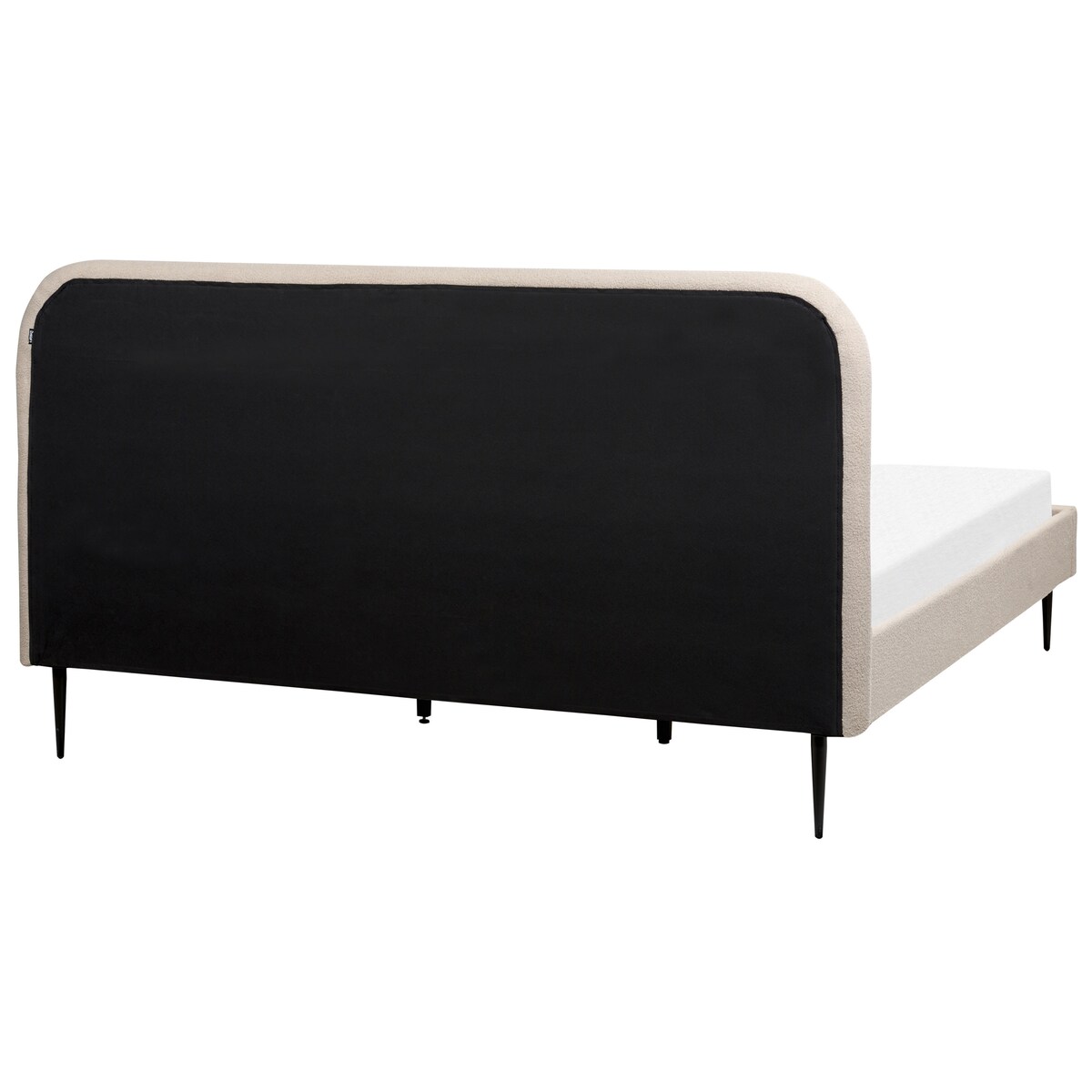 Łóżko Boucle FLAYAT 180 x 200 cm Jasnobeżowy