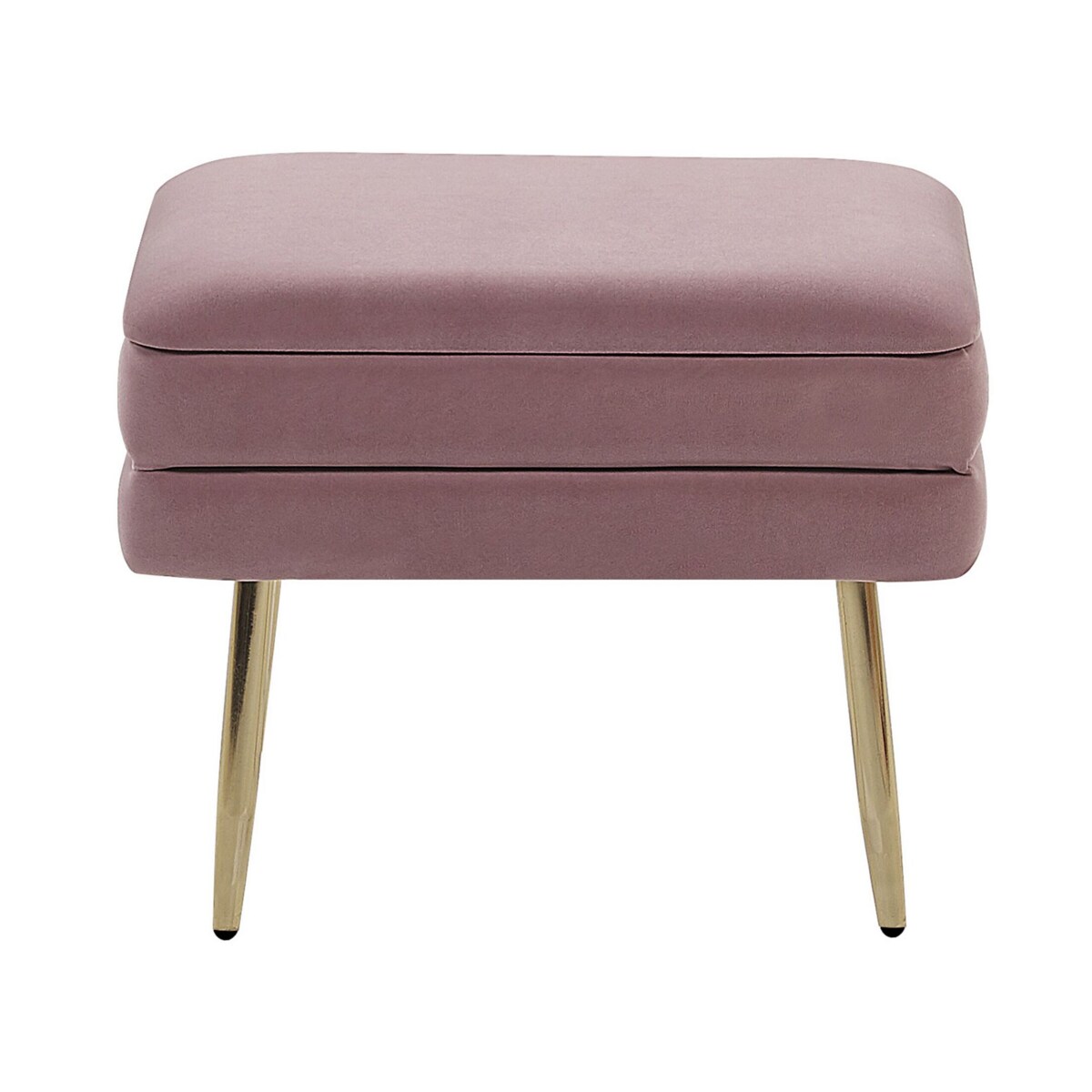 Ławka ze schowkiem do sypialni różowa ODESSA