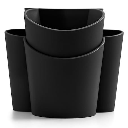 Pojemnik na sztućce Czarny Gocciolo Ociekacz Koszyk Plus Tworzywo sztuczne