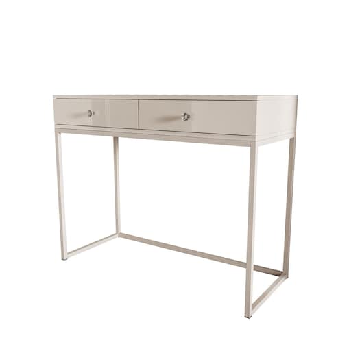 Konsola BLANCO GLAMOUR kaszmir na stelażu kaszmir, uchwyt biały kryształ