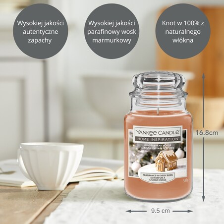 Home Inspiration świeca duża GINGERBREAD HOUSE