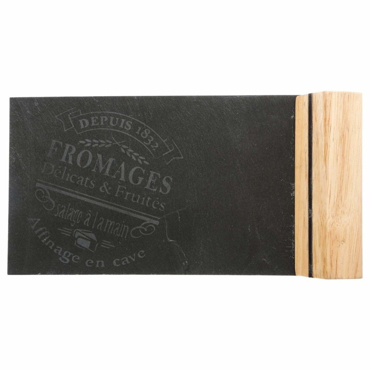 Deska kamienna do podawania sera + 3 noże na stojaku