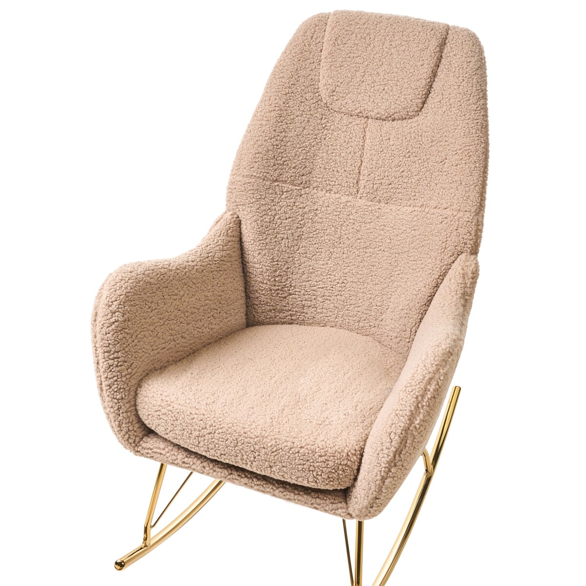 Fotel bujany GULSELE Boucle Beżowy