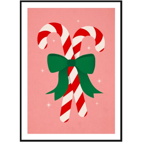 Poster Story, Plakat, Obraz - Świąteczne Lizaki, wymiary 42 x 60 cm