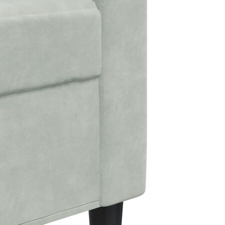 vidaXL Sofa 2-osobowa, jasnoszara, 140 cm, tapicerowana aksamitem
