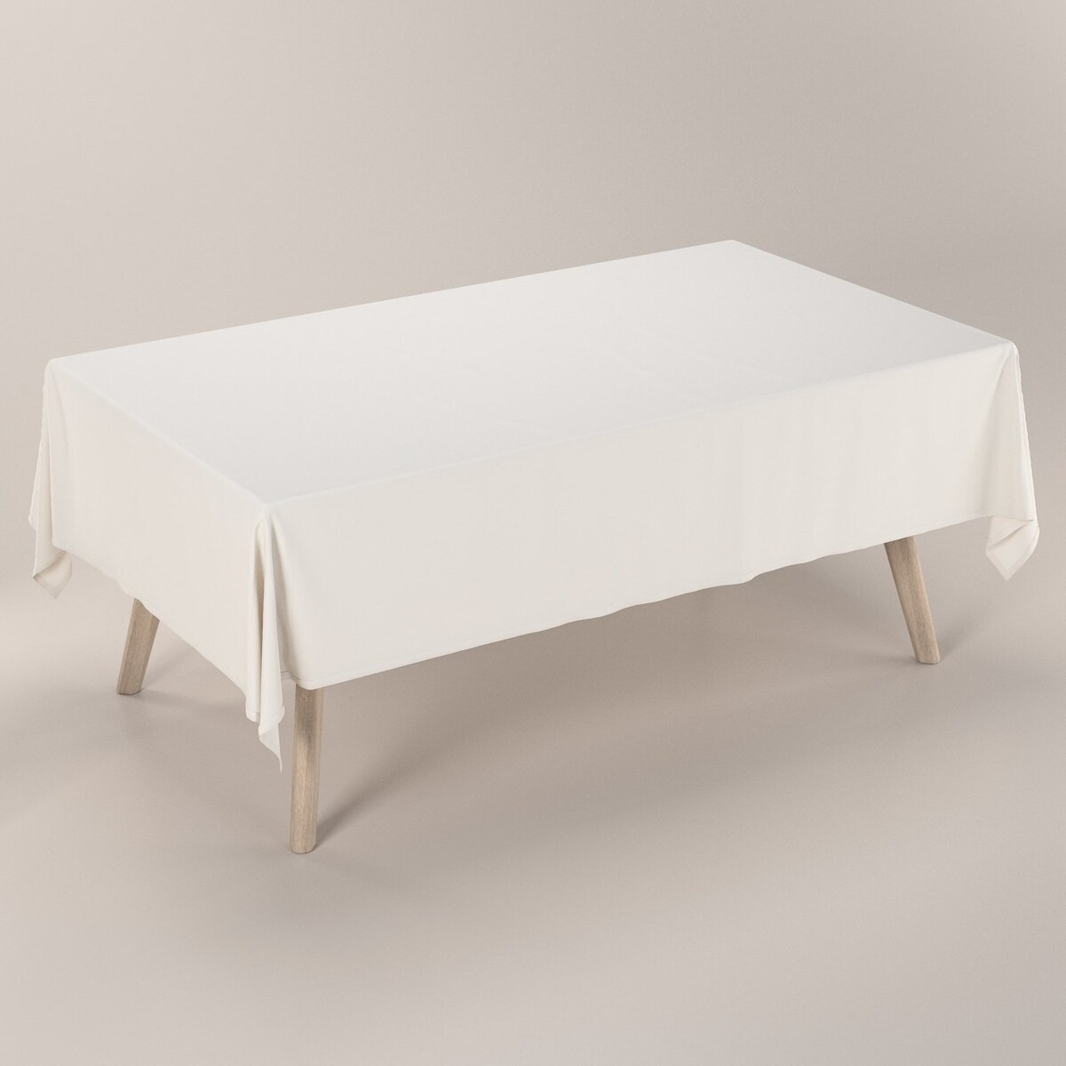 Obrus prostokątny, satynowa biel, Vintage 70's