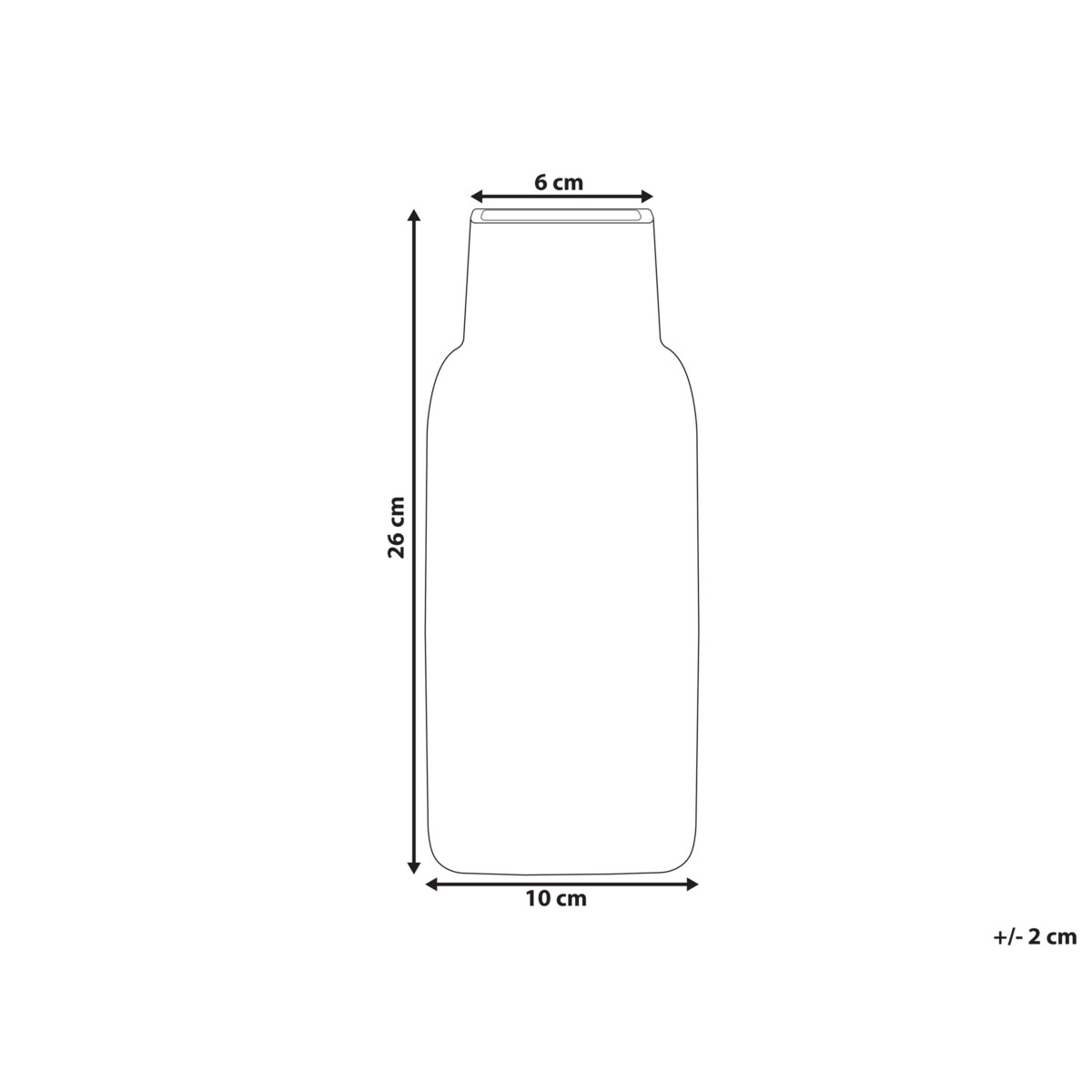 Wazon na kwiaty szklany 26 cm zielony MERBAKA