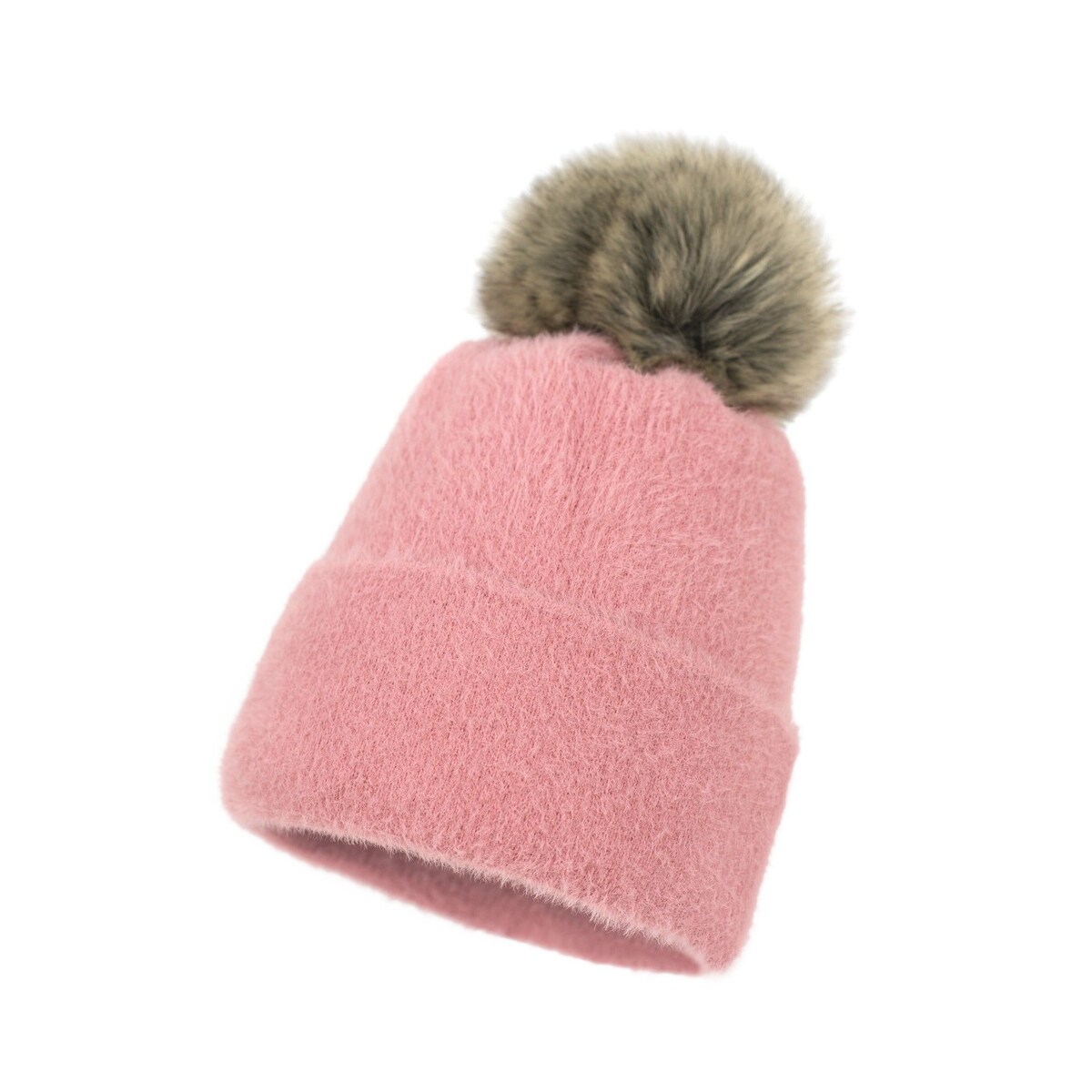 Czapka Soft Fluff Różowa Różowy, Uniwersalny