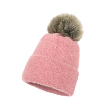 Czapka Soft Fluff Różowa Różowy, Uniwersalny