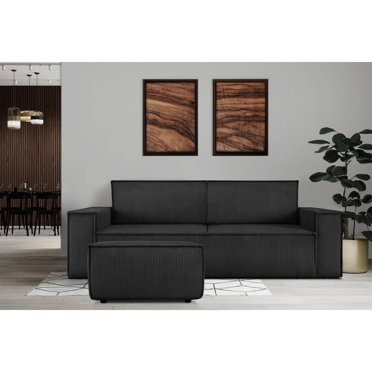 KONSIMO NAPI Puf, kolor szary