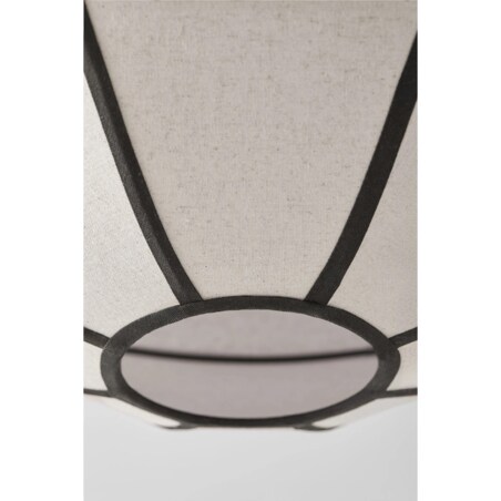 Lampa sufitowa lniana Patraix kremowo-czarna Ø50 cm