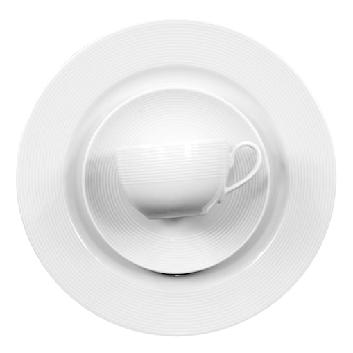 Zestaw obiadowo-kawowy dla 6 osób 30 el. Yvette Biała Linea E755