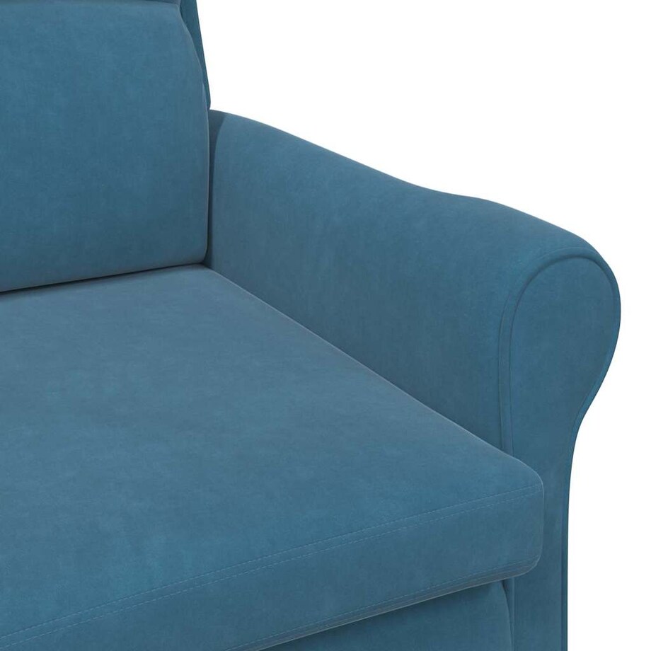 vidaXL fotel Niebieski 76 x 94 x 102 cm Aksamit