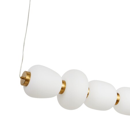 Lampa wisząca BRILLA-6 LED biało-złota 125 cm