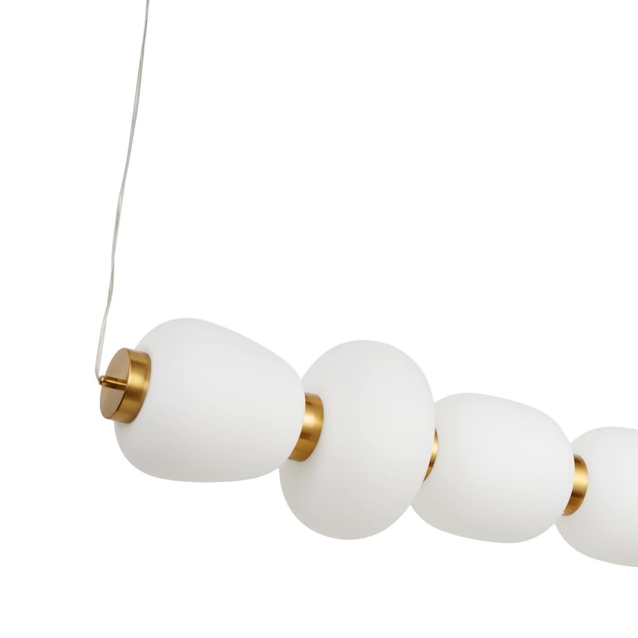 Lampa wisząca BRILLA-6 LED biało-złota 125 cm