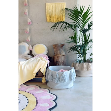 Kosz Basket Tassels Soft Blue