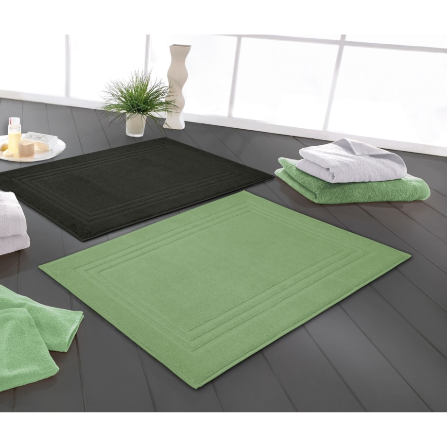 Kleine Wolke Lodge Wegański Dywanik Frotte czarny 50x 80 cm ECO LIVING