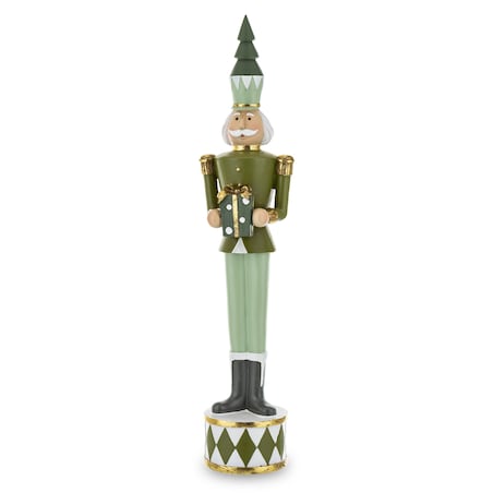 Figurka - Dziadek do orzechów 46x10 cm zielono-złoty