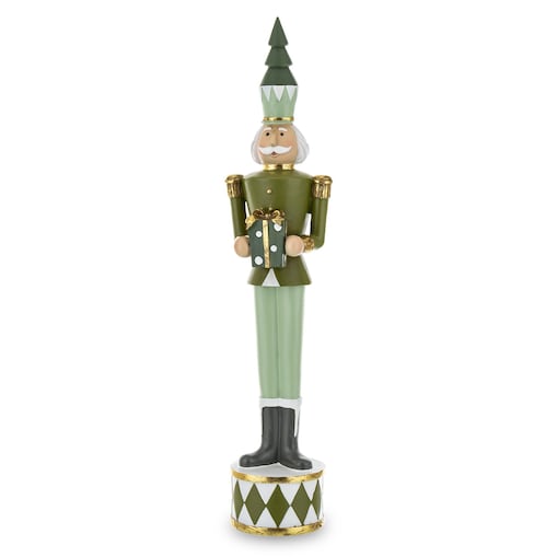 Figurka - Dziadek do orzechów 46x10 cm zielono-złoty