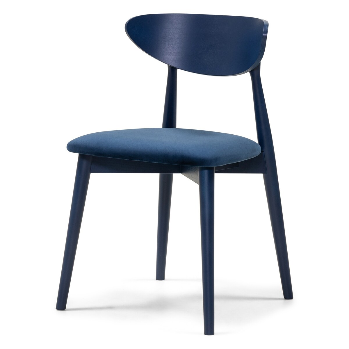 Krzesło drewniane do jadalni 80x45x45 cm niebieskie OLBIA-IV