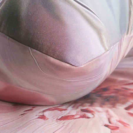 Pościel satyna bawełniana 140x200 Rosabella pastelowe różowe kwiaty, Satynlove Premium