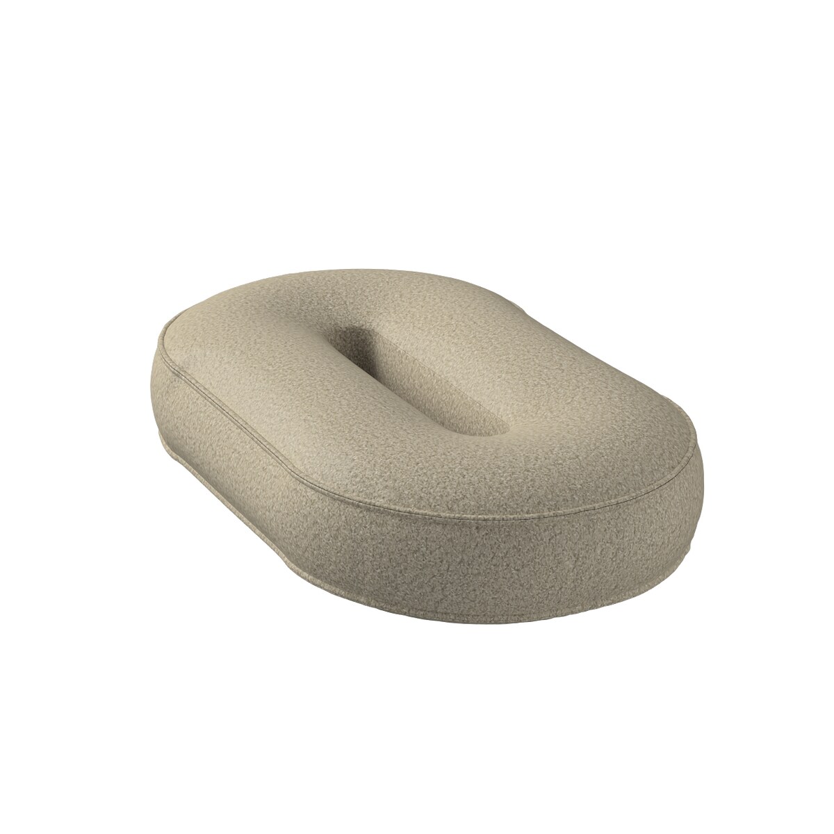 Poduszka Cyferka 0, jasny beż, 24 x 40 cm, Boucle