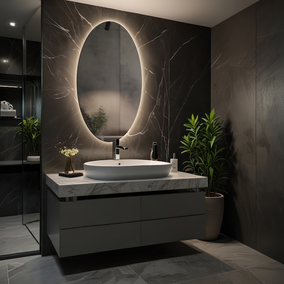 Lustro eliptyczne z podświetleniem - ELIPSA LED