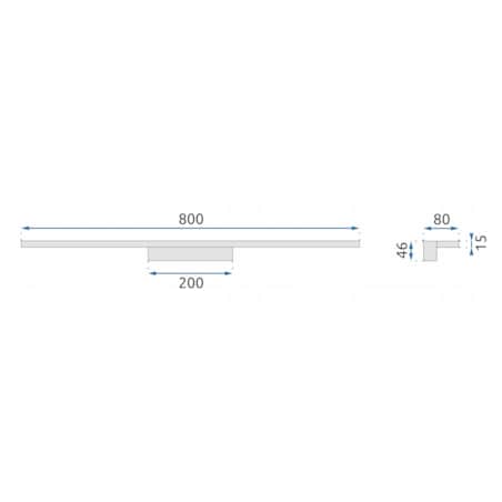 Lampa Kinkiet Led Gold 80Cm App838-1W Toolight