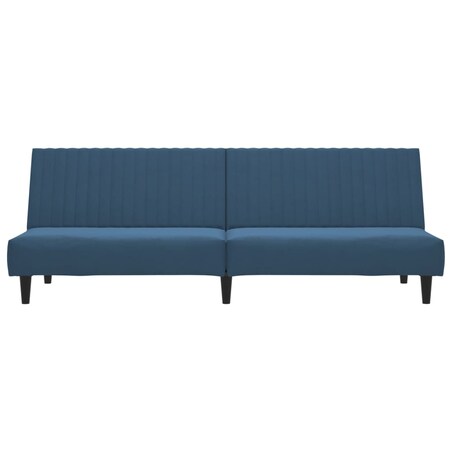 vidaXL 2-osobowa kanapa, niebieska, tapicerowana aksamitem
