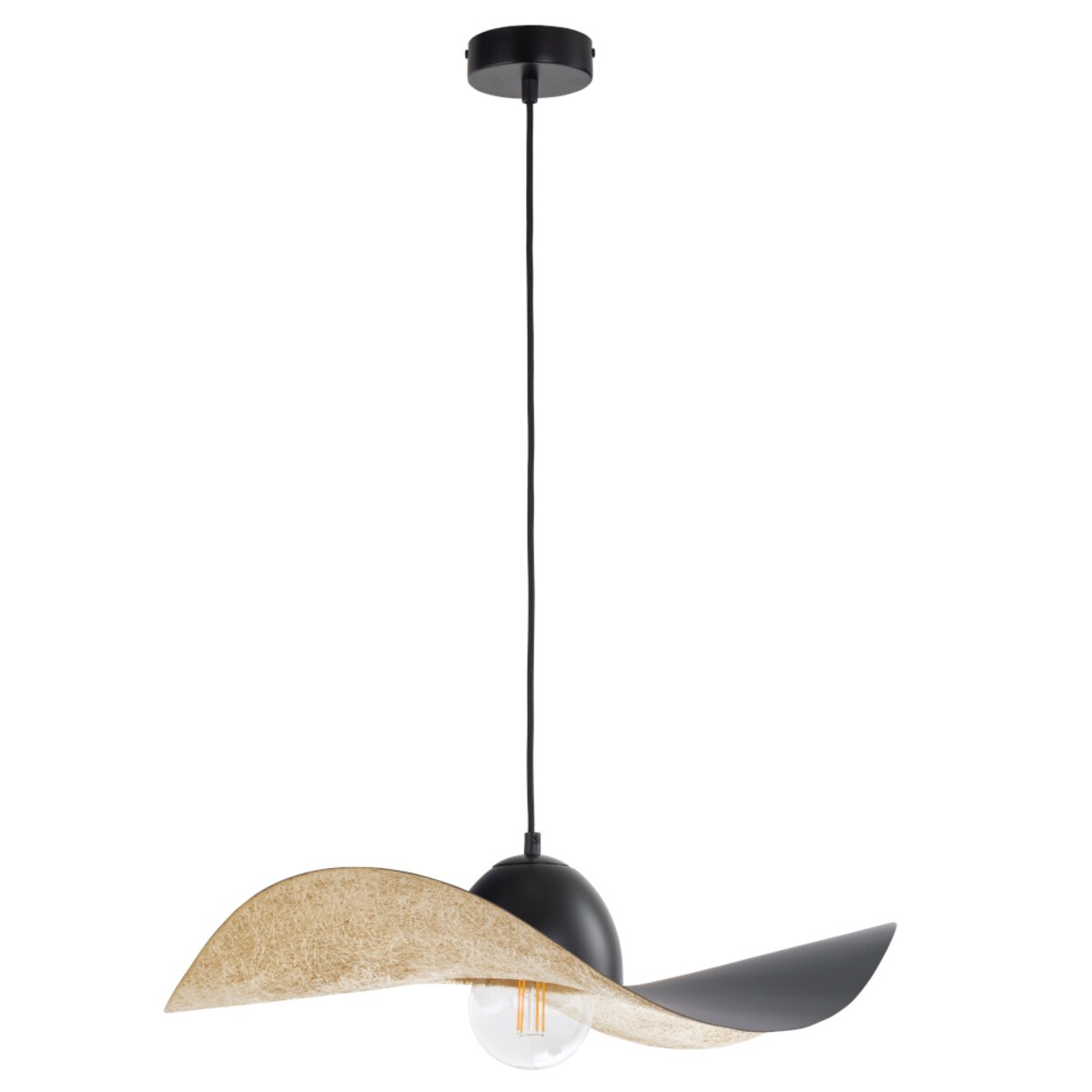 Metalowy zwis KAPELLO czarna lampa wisząca nad stół w jadalni