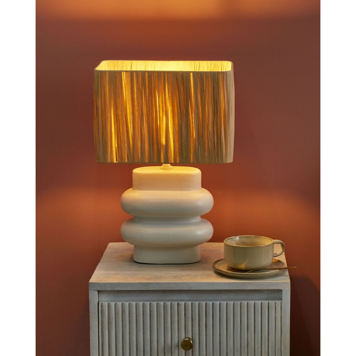 Lampa stołowa JUDY Ceramika Biały
