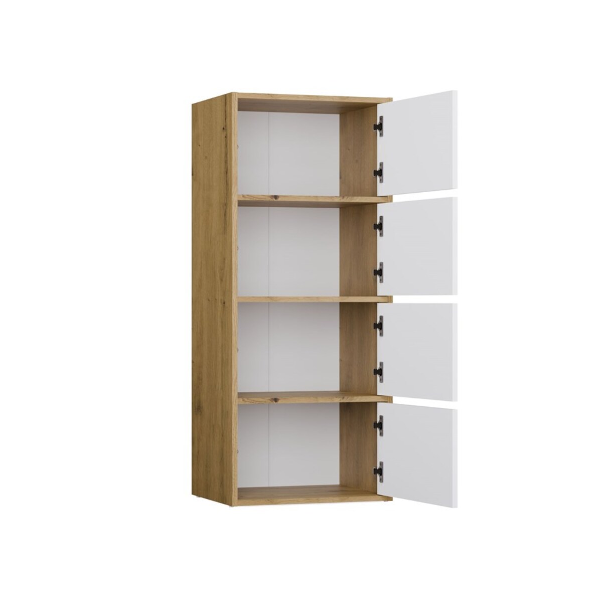 Komoda ALMA Front Biel Korpus Dąb Artisan