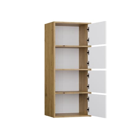 Komoda ALMA Front Biel Korpus Dąb Artisan