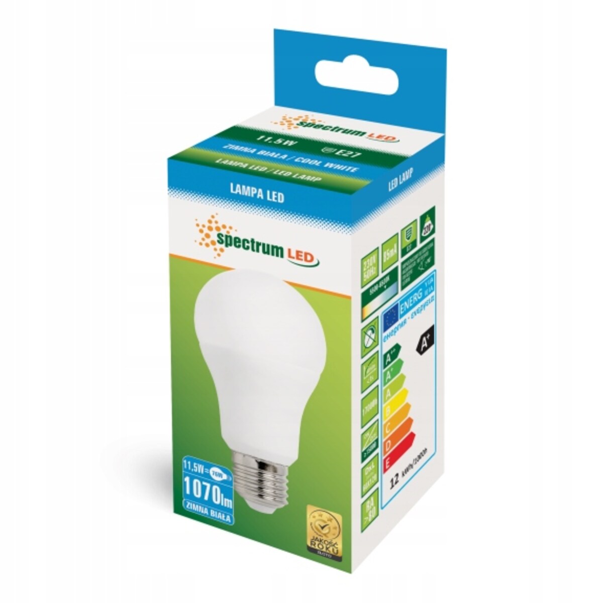 Żarówka Led Światło Zimne E-27 230V 11,5W 13909