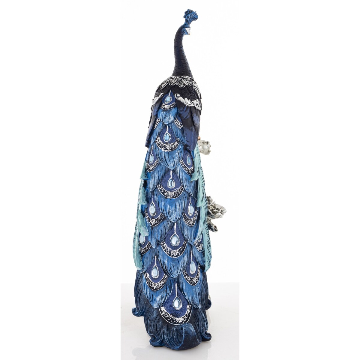 Dekoracja - Paw 40x20x12,5 cm ZAMPA-3 niebieski