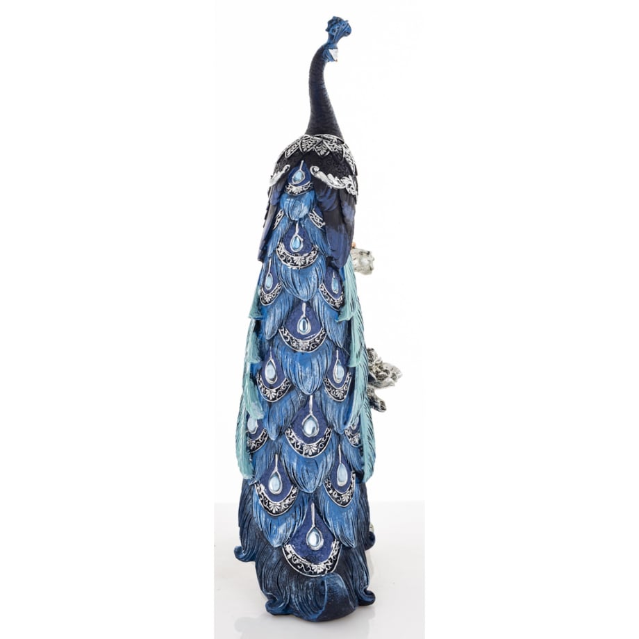 Dekoracja - Paw 40x20x12,5 cm ZAMPA-3 niebieski