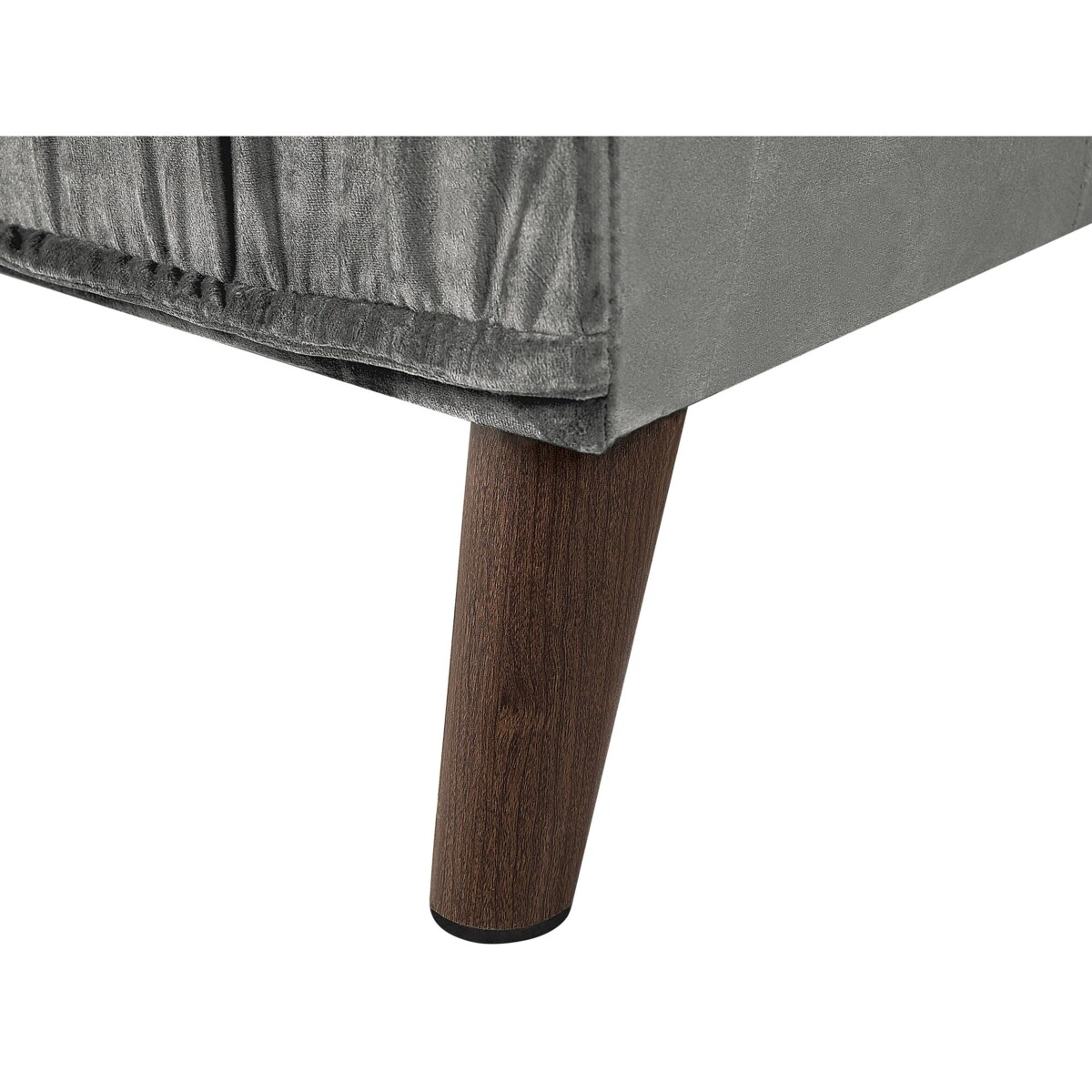 Narożnik welurowy lewostronny szary GRENA