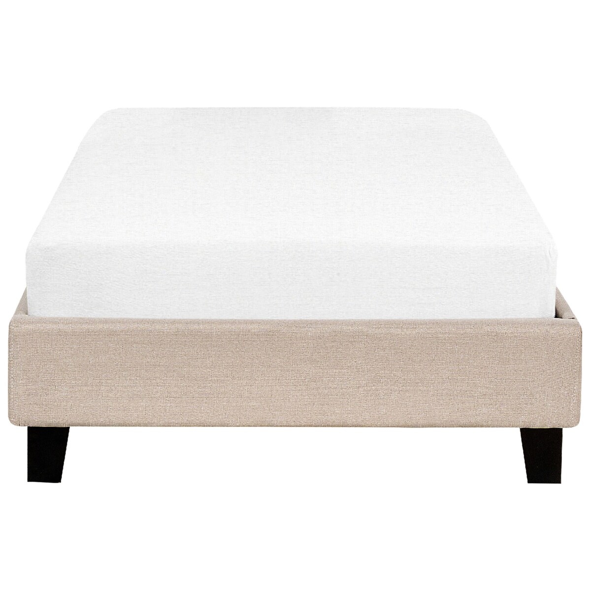 Łóżko tapicerowane bez zagłówka 90 x 200 cm beżowe ROANNE