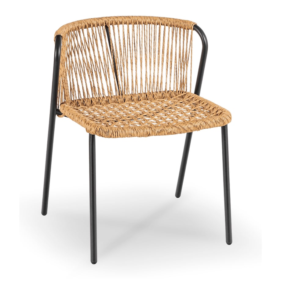 Zestaw 2 Krzesła Ogrodowe I Stolik Rattan Na Ogród Balkon Taras Brąz TRISTE