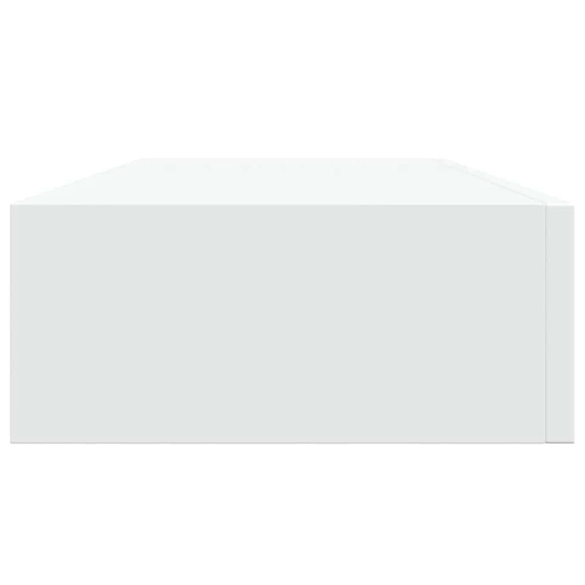 vidaXL Półka ścienna z szufladą, biała, 60 x 23,5 x 10 cm, MDF