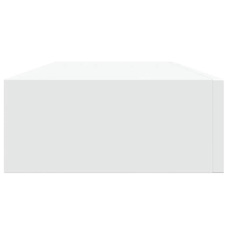 vidaXL Półka ścienna z szufladą, biała, 60 x 23,5 x 10 cm, MDF