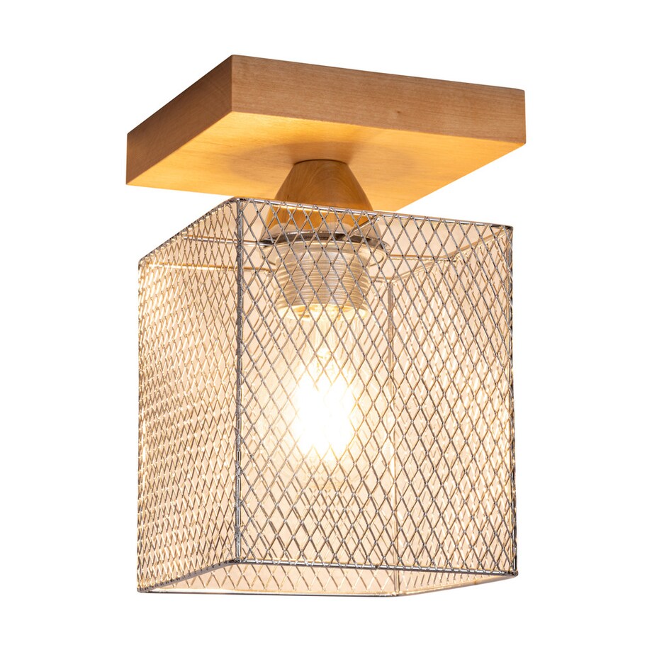 Drewniana Lampa Sufitowa BRITOP Lighting Norman 1xE27 Max.25W Naturalna Brzoza FSC z Akcentem Chromu, Polski Producent 1 szt.