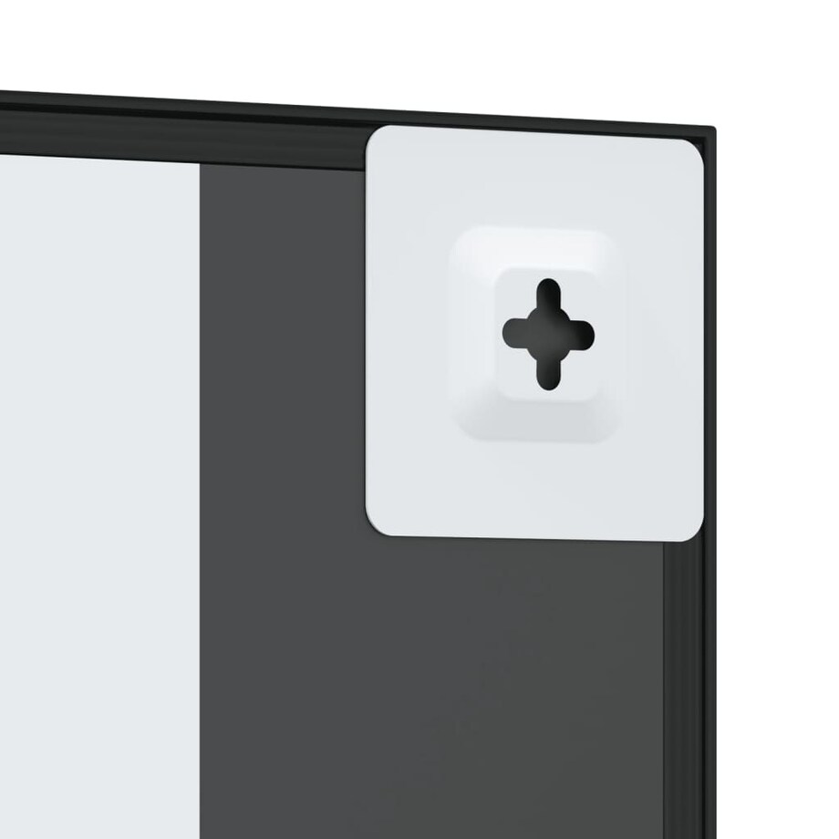 vidaXL Lustro ścienne, czarne, 30x40 cm, prostokątne, żelazo