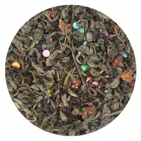 Herbata czarna sypana URODZINOWA o smaku truskawkowego ponczu PREMIUM - herbata liściasta sypana mieszanka napar susz - gotowa na prezent upominek