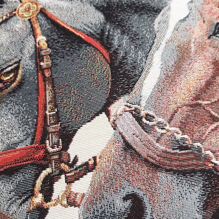 Poszewka Na Poduszkę Jasiek 45X45 Cm Żakardowa Dekoracyjna Ozdobna Caballos