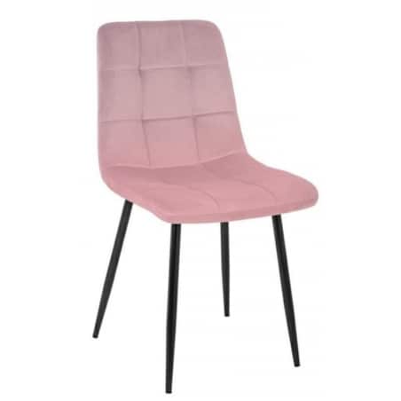 Krzesło z miękkim siedziskiem CARLO J-06.LIGHT.PINK różowe