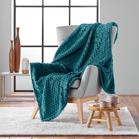 Narzuta na łóżko pikowana 150x125 cm AGOGE morski